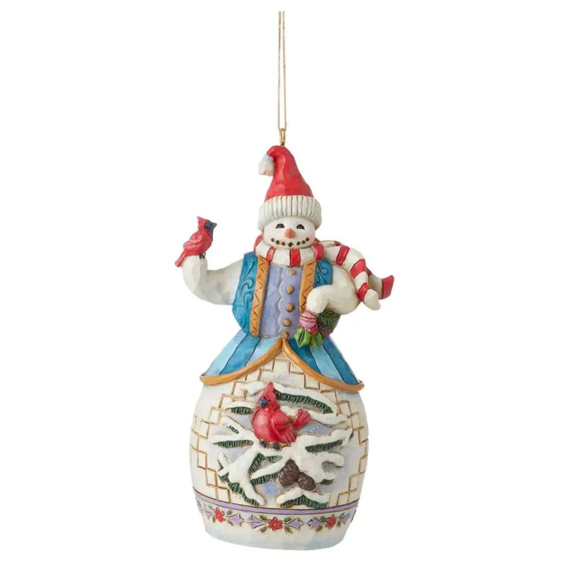 Snowman With Cardinal Ornament