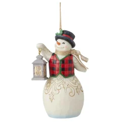 Snowman With Lantern Ornament