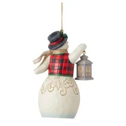 Snowman With Lantern Ornament