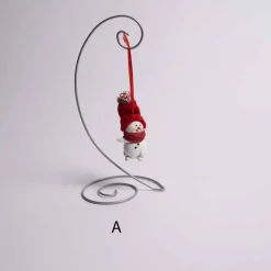 Snowman With Red Knit Hat