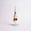 Star Spangled Santa Glass Ornament
