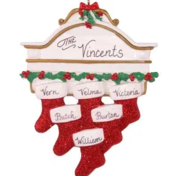 Stocking Mantle Family Of 6