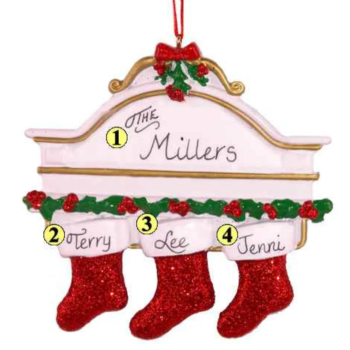 Stocking Mantle Family Of 3