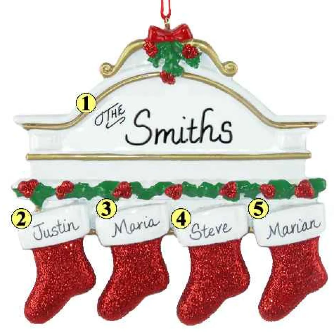 Stocking Mantle Family Of 4