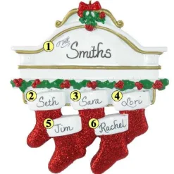 Stocking Mantle Family Of 5
