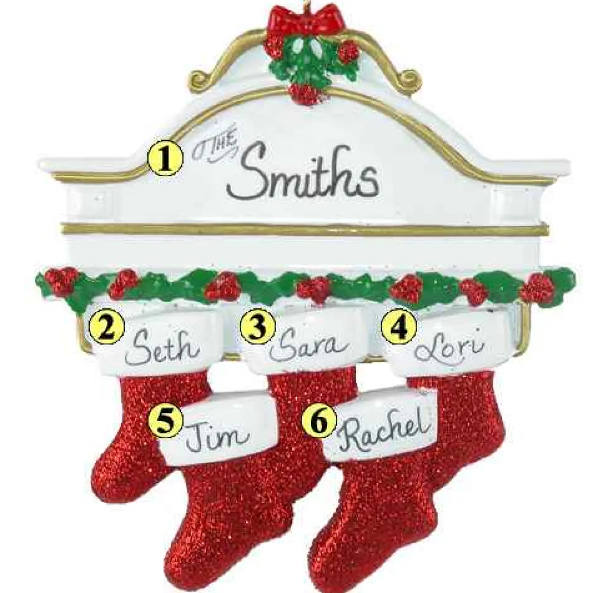 Stocking Mantle Family Of 5