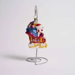 Sweet Sleigh Ride Glass Ornament
