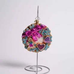 Sweet Treats Wreath Glass Ornament