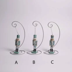 Teal And Sliver Nutcracker Ornament