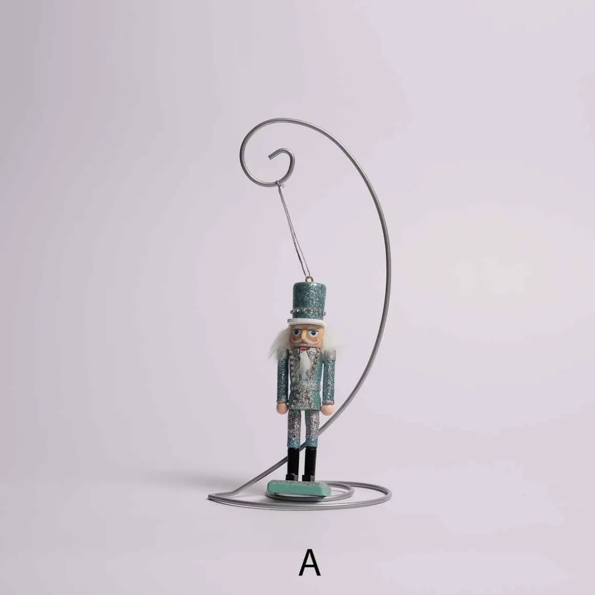 Teal And Sliver Nutcracker Ornament
