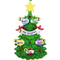 Tree With Ornaments Family Of 5