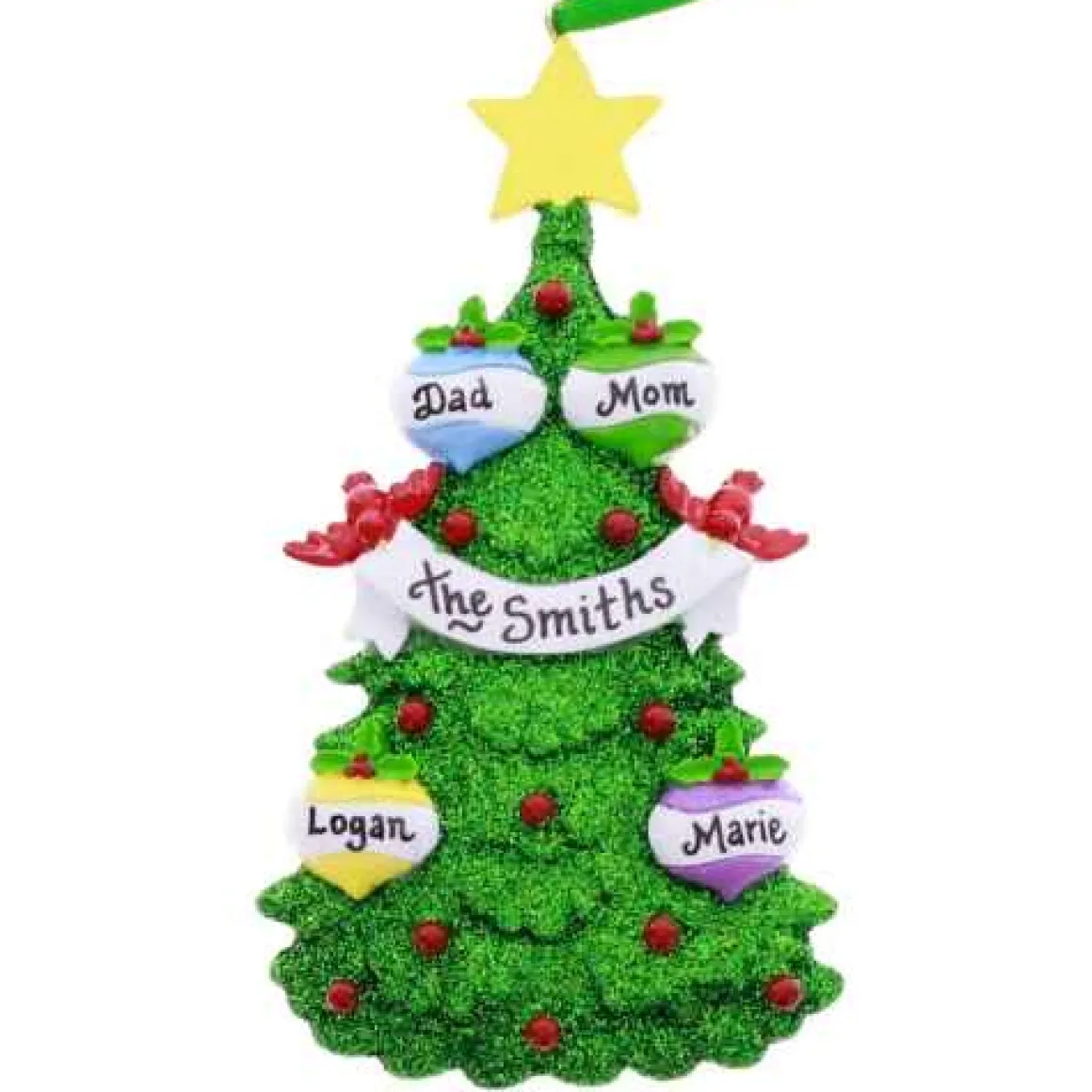 Tree With Ornaments Family Of 4