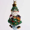 Treerific Santa Glass Ornament