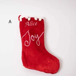 Velvet Cheerful Stocking
