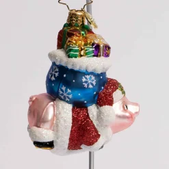 When Pigs Fly Glass Gem Ornament