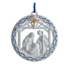 White Blue Nativity