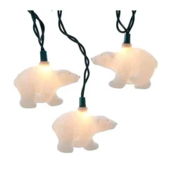 White Glitter Bear Light Set