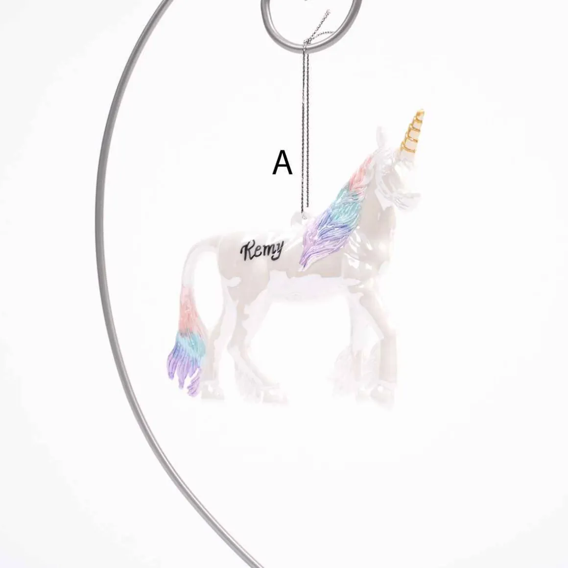 White Pastel Unicorn Ornament
