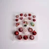 White Red Miniature Ornament Set Of 20