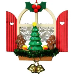 Window With Gingerbread Ornament