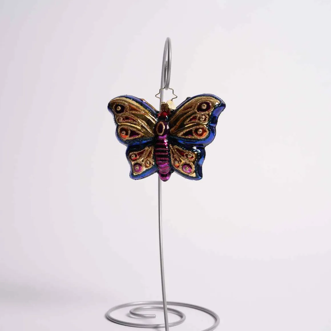 Wings Of Gold Glass Ornament