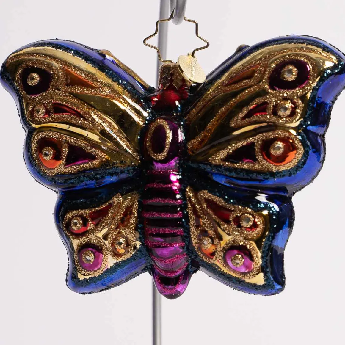 Wings Of Gold Glass Ornament